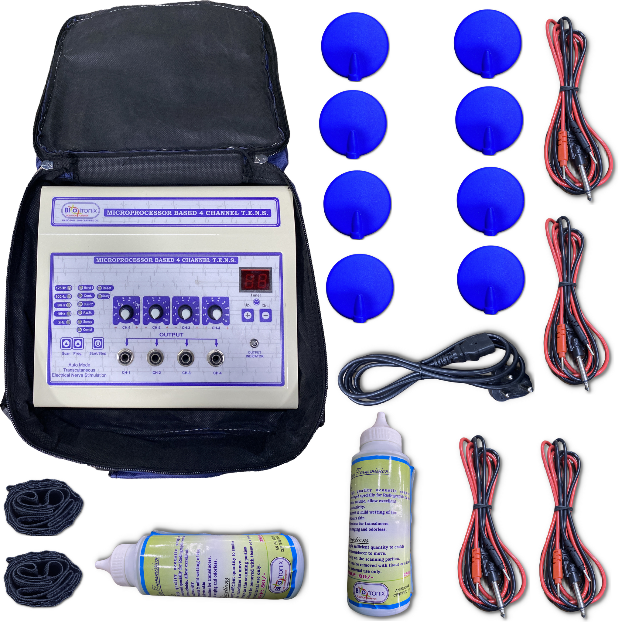 ACCO 4 Channel Tens Muscle Stimulator Machine for Pain Relief