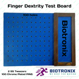 Biotronix Finger Dexterity TEST Board 100 pins with 2 Tweezers Occupational Therapy