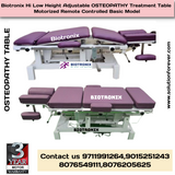 Biotronix Hi Low Height Adjustable Osteopathy Treatment Table Motorized Remote Controlled Basic Model used in Physiotherapy and Rehabilitation Make in India