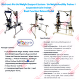 Biotronix Un Weight Mobility Trainer /Partial Body Weight Support System/Suspended Gait Trainer Dual Function Motorized ( Wheel chair to Standing (  Vertical Oscillation) ,Standing to Lifting  ) Deluxe Model ( Without Treadmill  )