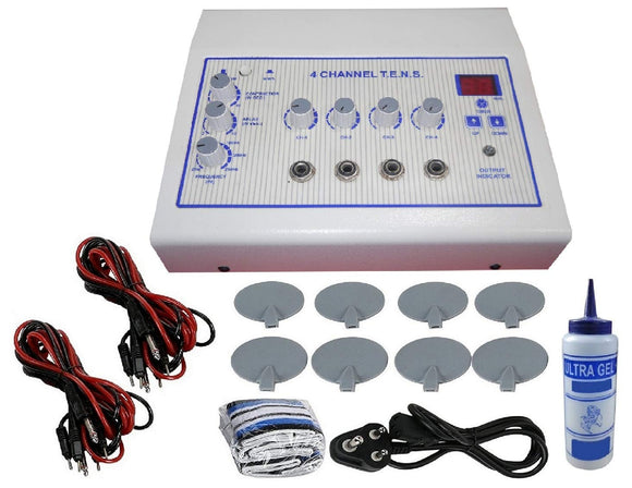 Biotronix Tens 4 Channel NMS (Manual) Physiotherapy Clinical Nerve Stimulator Electrotherapy Physiotherapy Machine with 2 Year Warranty Physiotherapy Equipment Electrotherapy Device Make in India