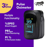 Biotronix Finger Tip Pulse Oximeter Black Deluxe model C101H1