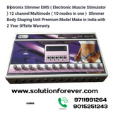 Biotronix Slimmer EMS ( Electronic Muscle Stimulator ) 12 channel Multimode ( 10 modes in one )  Slimmer Body Shaping Unit Premium Model Make in India with 2 Year Offsite Warranty