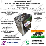 Biotronix Moist Heat Therapy Unit (With 4Pack) Hydrocollator Hot Pack Unit 4 pack Stainless Steel  Premium Model ( Inner Tank 304 Grade Stainless Steel  ) used in Physiotherapy and Rehabilitation Make In India