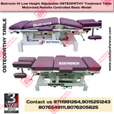 Biotronix Hi Low Height Adjustable Osteopathy Treatment Table Motorized Remote Controlled Basic Model used in Physiotherapy and Rehabilitation Make in India