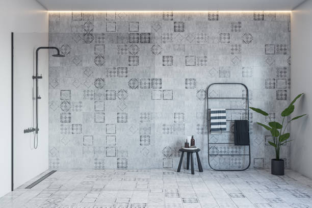 Elegant kitchen backsplash featuring heat-toned Laterem handcrafted ceramic tiles